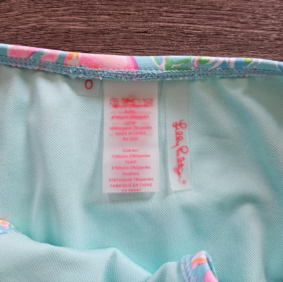 Lilly Pulitzer Light Blue Pink Mitra Bikini Bottom NWOT Size 0 - Picture 8 of 14
